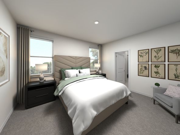 Primary bedroom in the Braylan floorplan