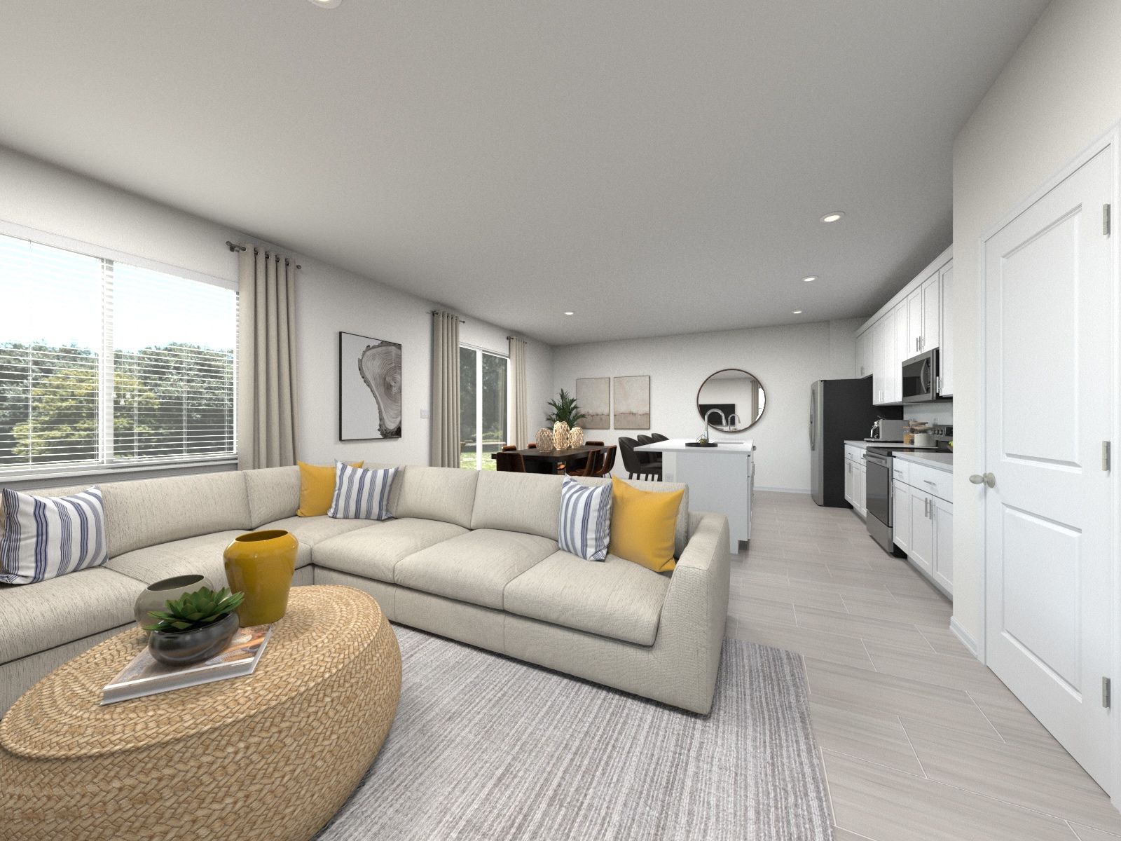 Great room in the Adessa floorplan