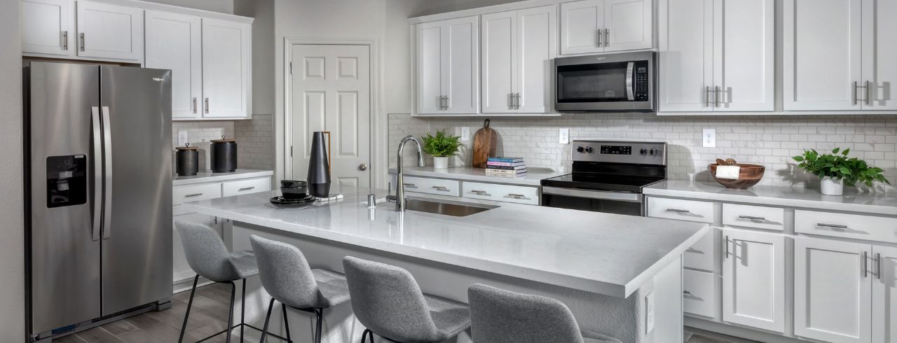 A modeled 4021 plan at a nearby Meritage Homes community