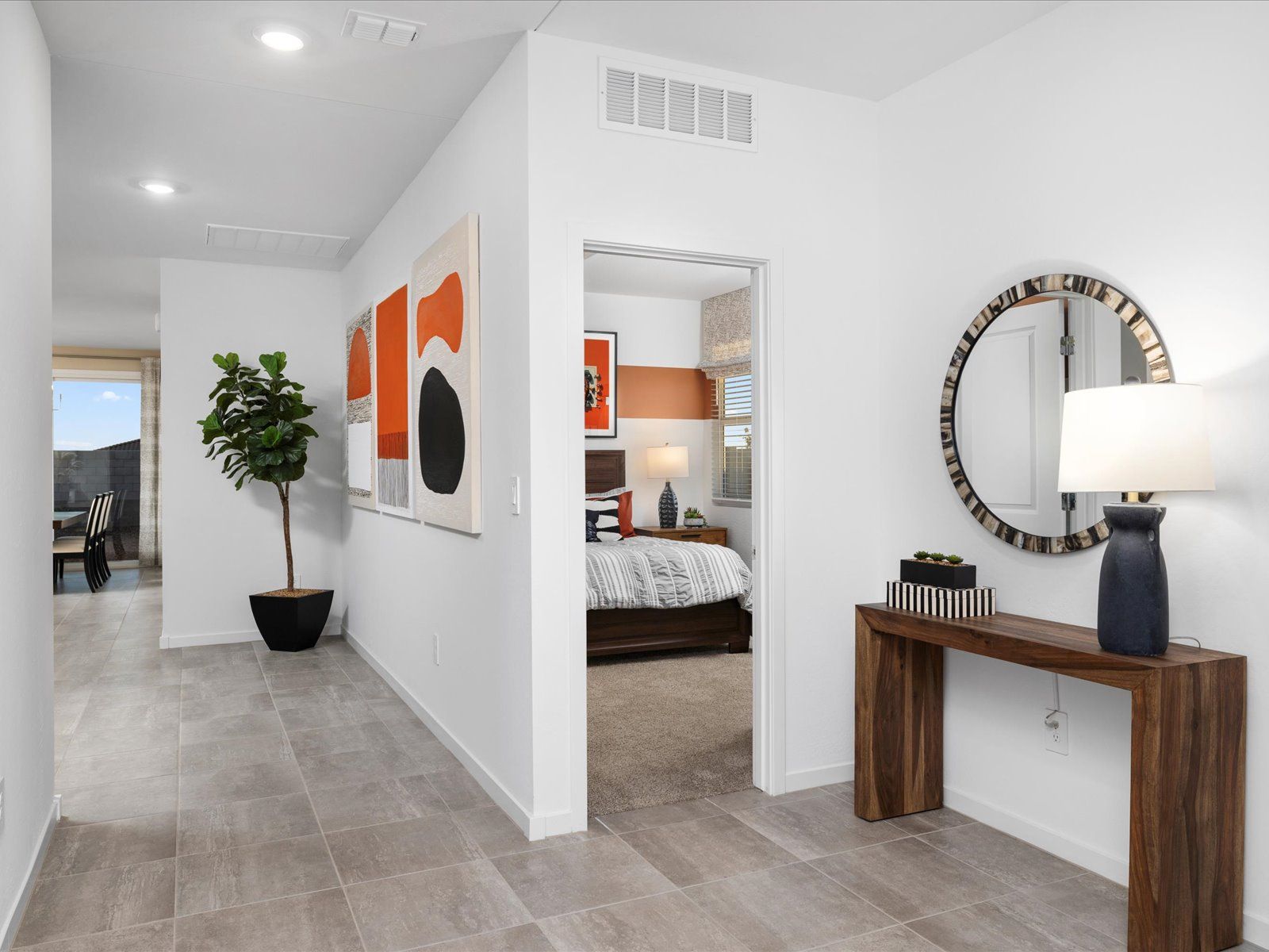 Hallway in the Leslie Floorplan modeled at Allure Vista
