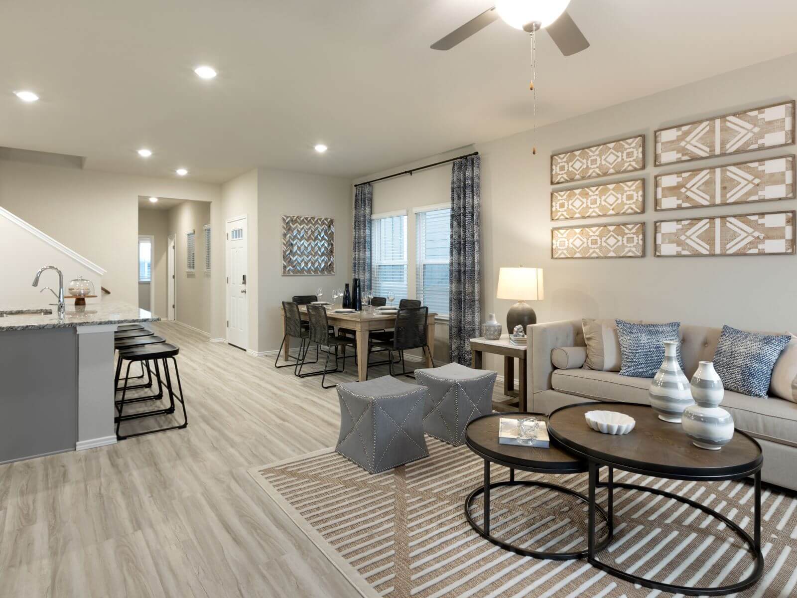 This open concept floorplan is great for hosting company.