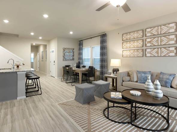 This open concept floorplan is great for hosting company.