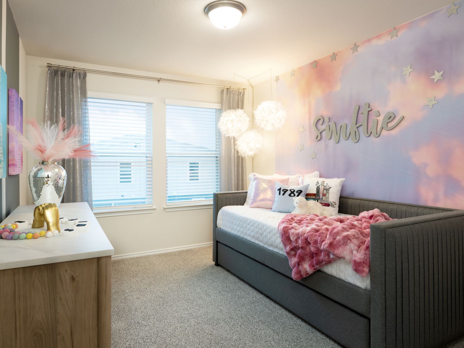 The Zilker floorplan includes two secondary bedrooms.