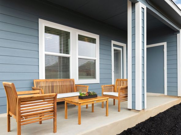 All townhomes come with a covered back patio.