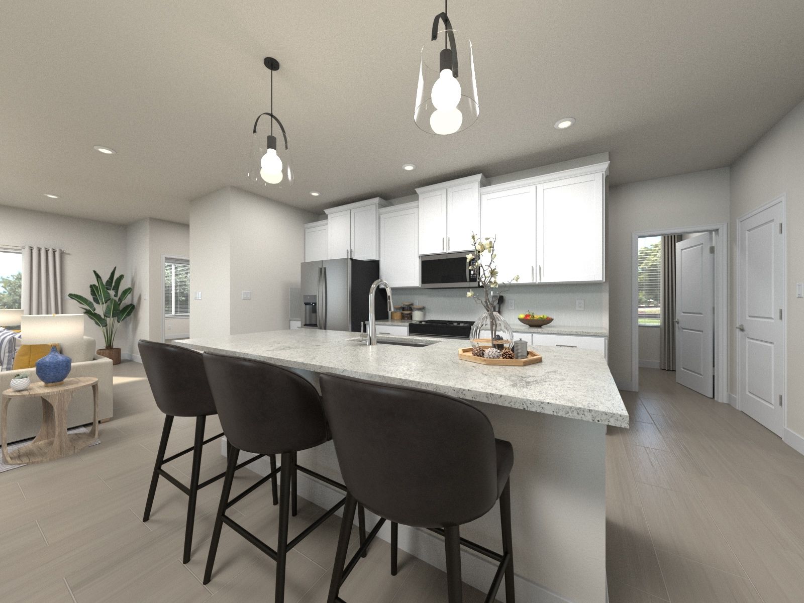 A virtual rendering of the 1480 plan at Summerstone in Tucson, AZ.