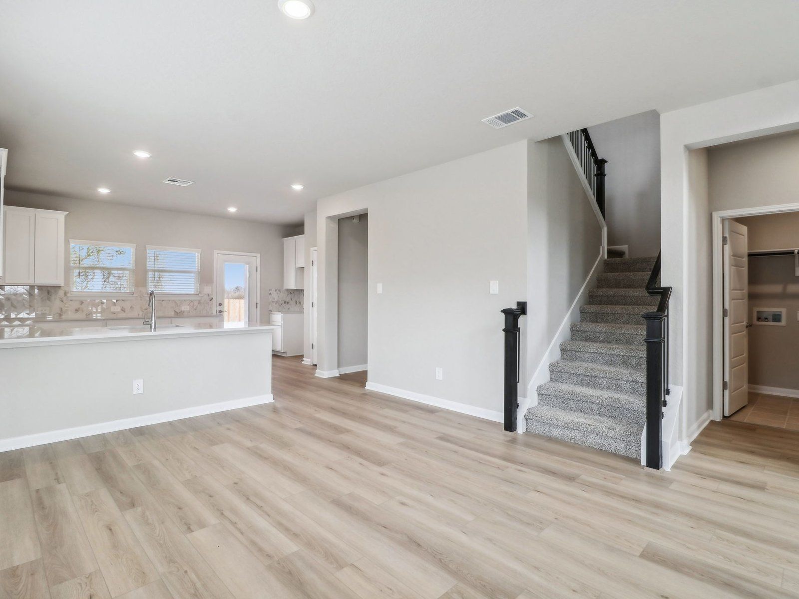 Staircase in the Medina floorplan at a Meritage Homes community.