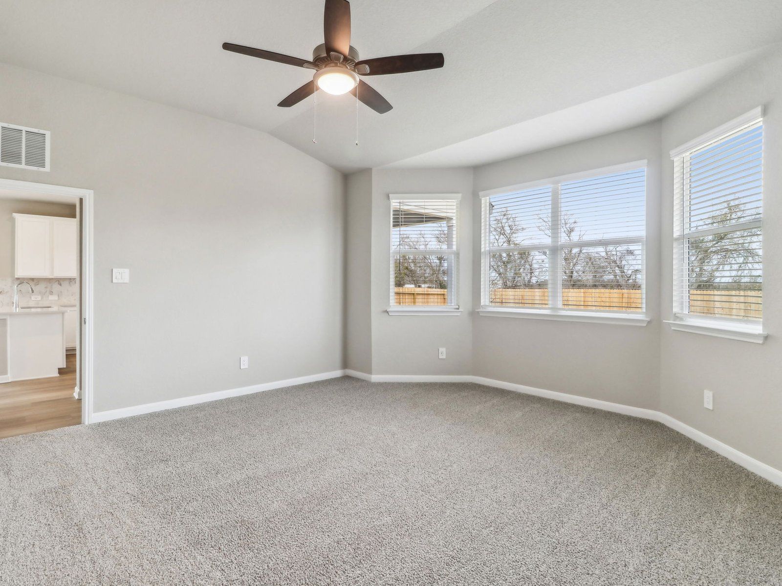 Primary suite in the Medina floorplan at a Meritage Homes community.
