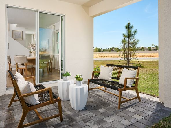 Lanai in the Birch floorplan modeled at Cyrene at Minneola