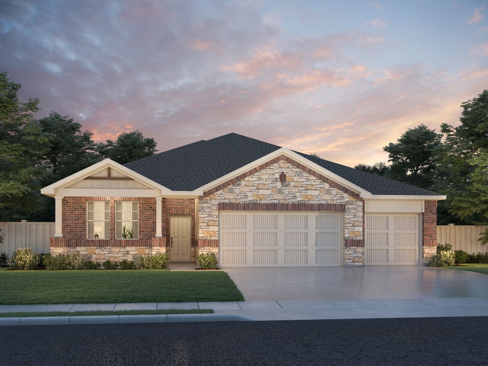 The Liberty (530) Floorplan C Elevation Rendering