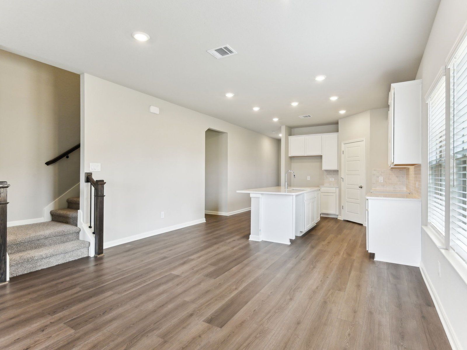 Dining room in the Matador floorplan at a Meritage Homes community in San Antonio, TX.