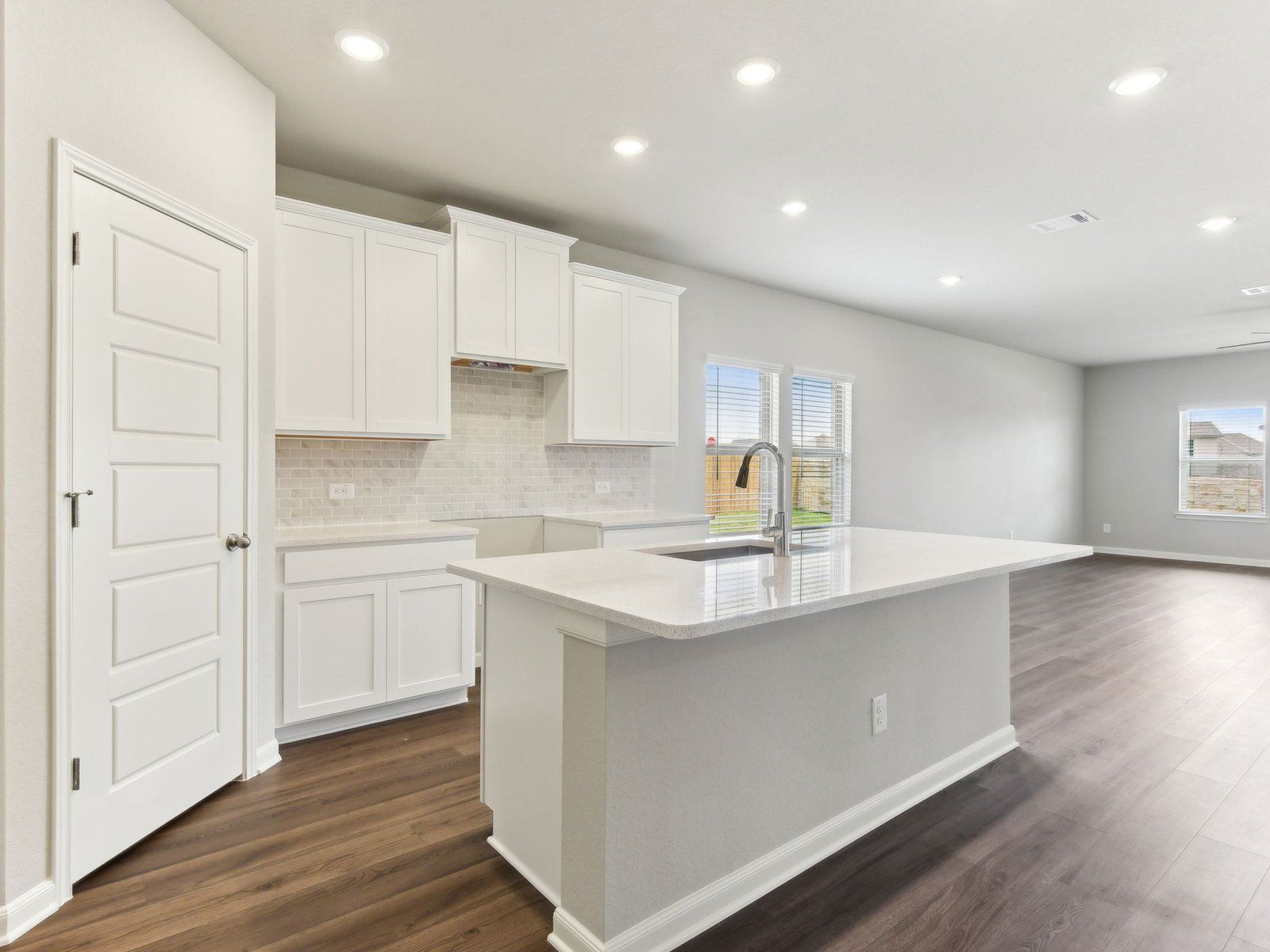 Kitchen in the Matador floorplan at a Meritage Homes community in San Antonio, TX.