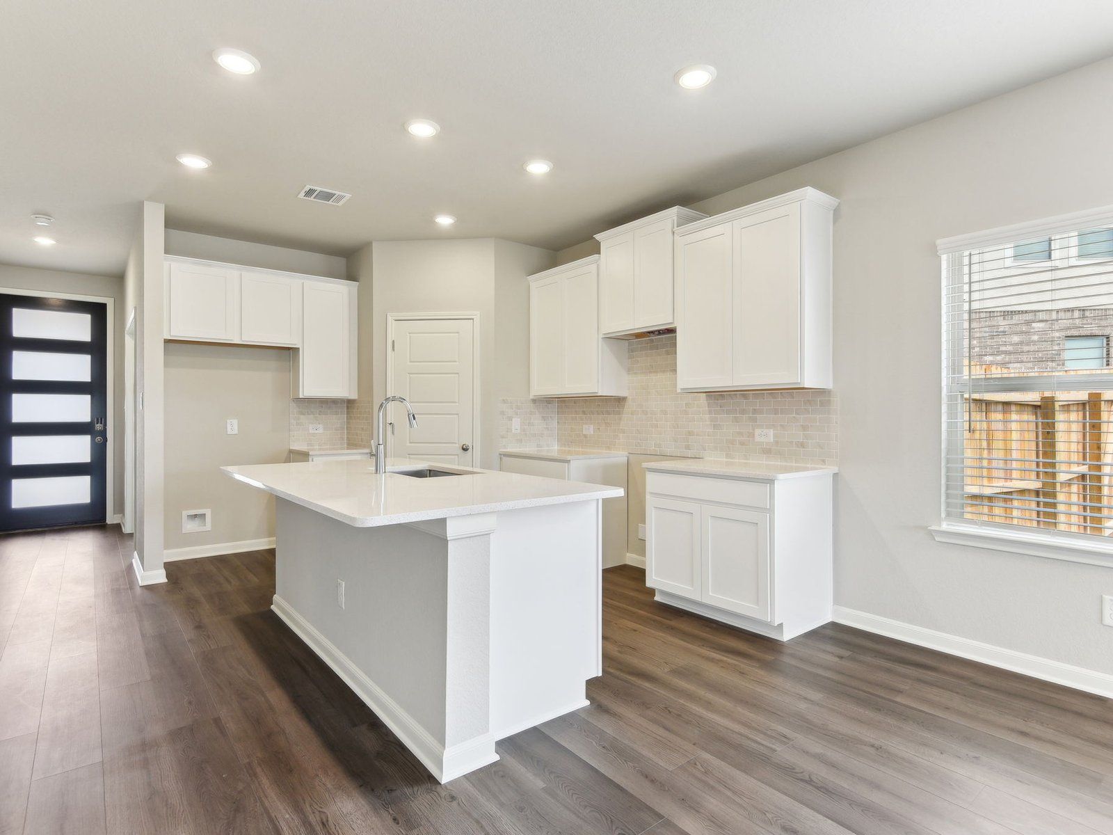 Kitchen in the Matador floorplan at a Meritage Homes community in San Antonio, TX.