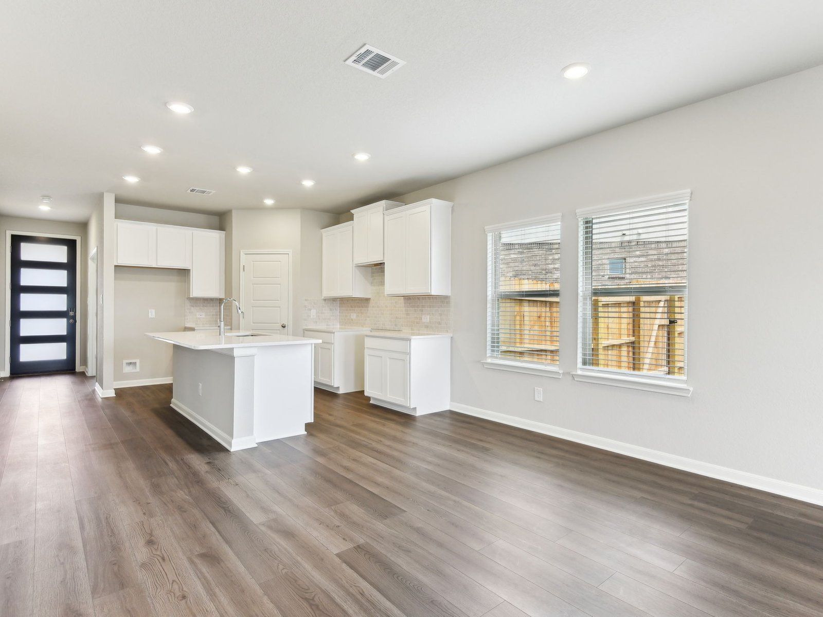Kitchen in the Matador floorplan at a Meritage Homes community in San Antonio, TX.