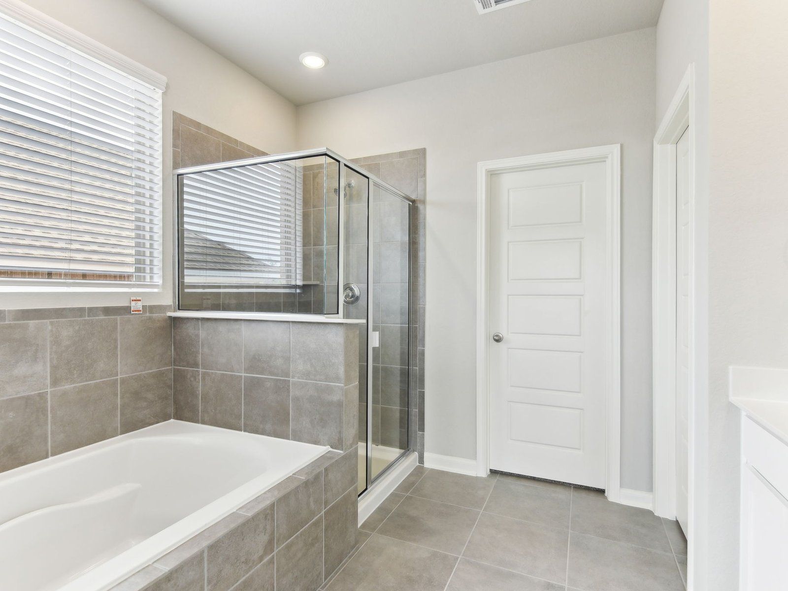 Primary suite bathroom in the Matador floorplan at a Meritage Homes community in San Antonio, TX.