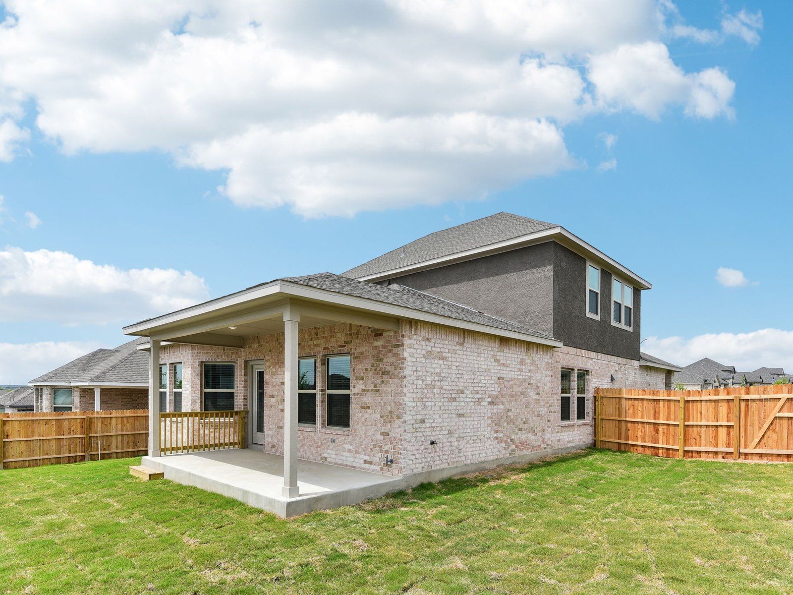Back exterior of the Matador floorplan at a Meritage Homes community in San Antonio, TX.