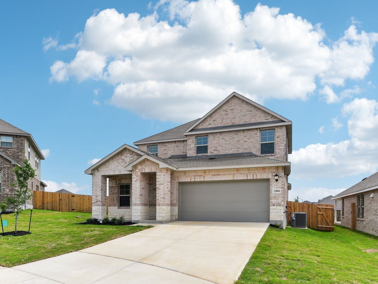 Front exterior of the Matador floorplan at a Meritage Homes community in San Antonio, TX.