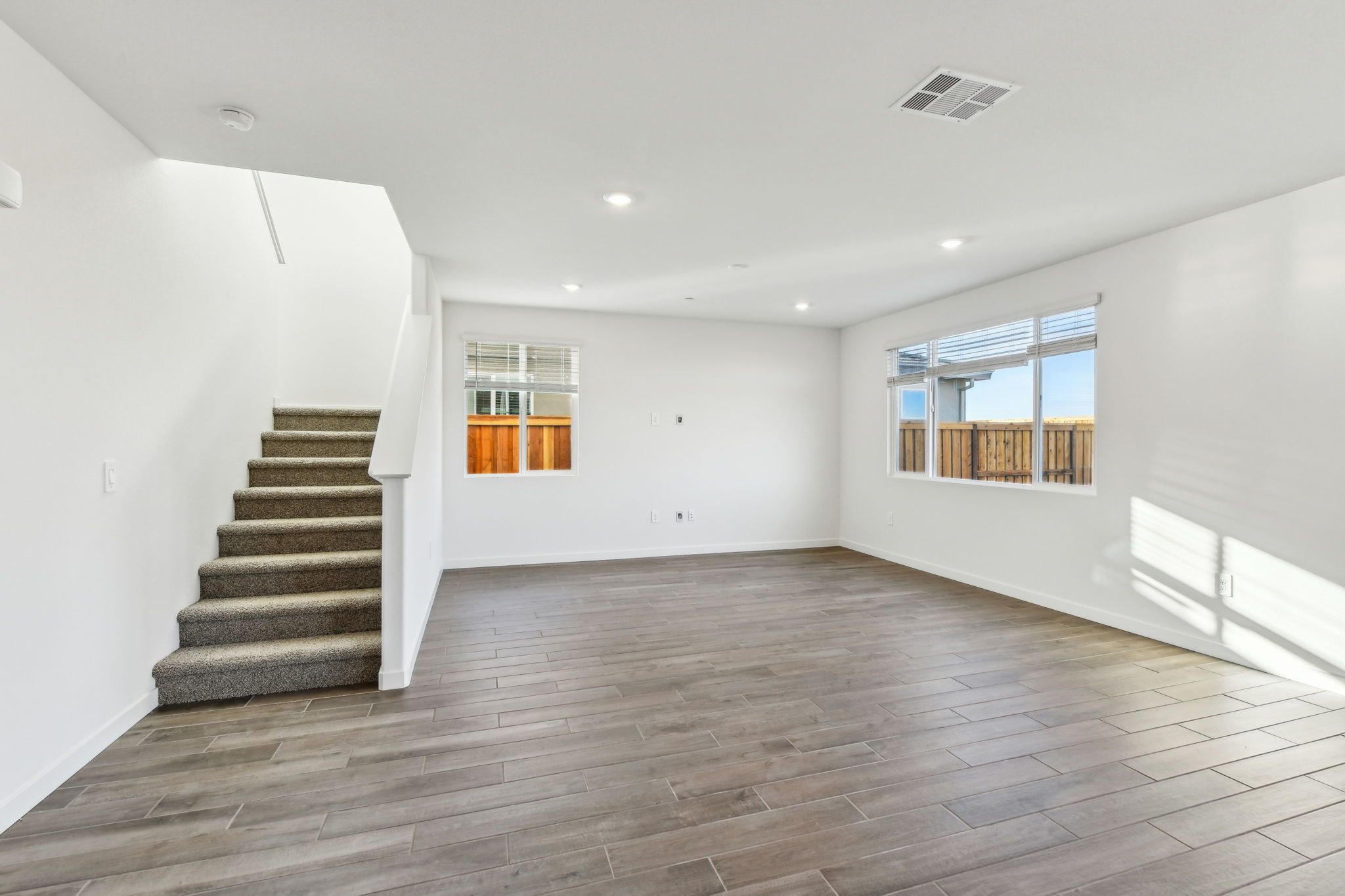 The open concept living and dining room allows everyone to feel connected.