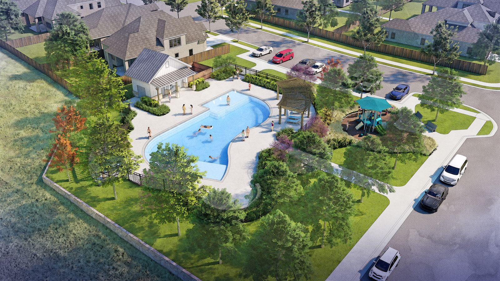 The in-community amenities at Parks at Foster Crossing