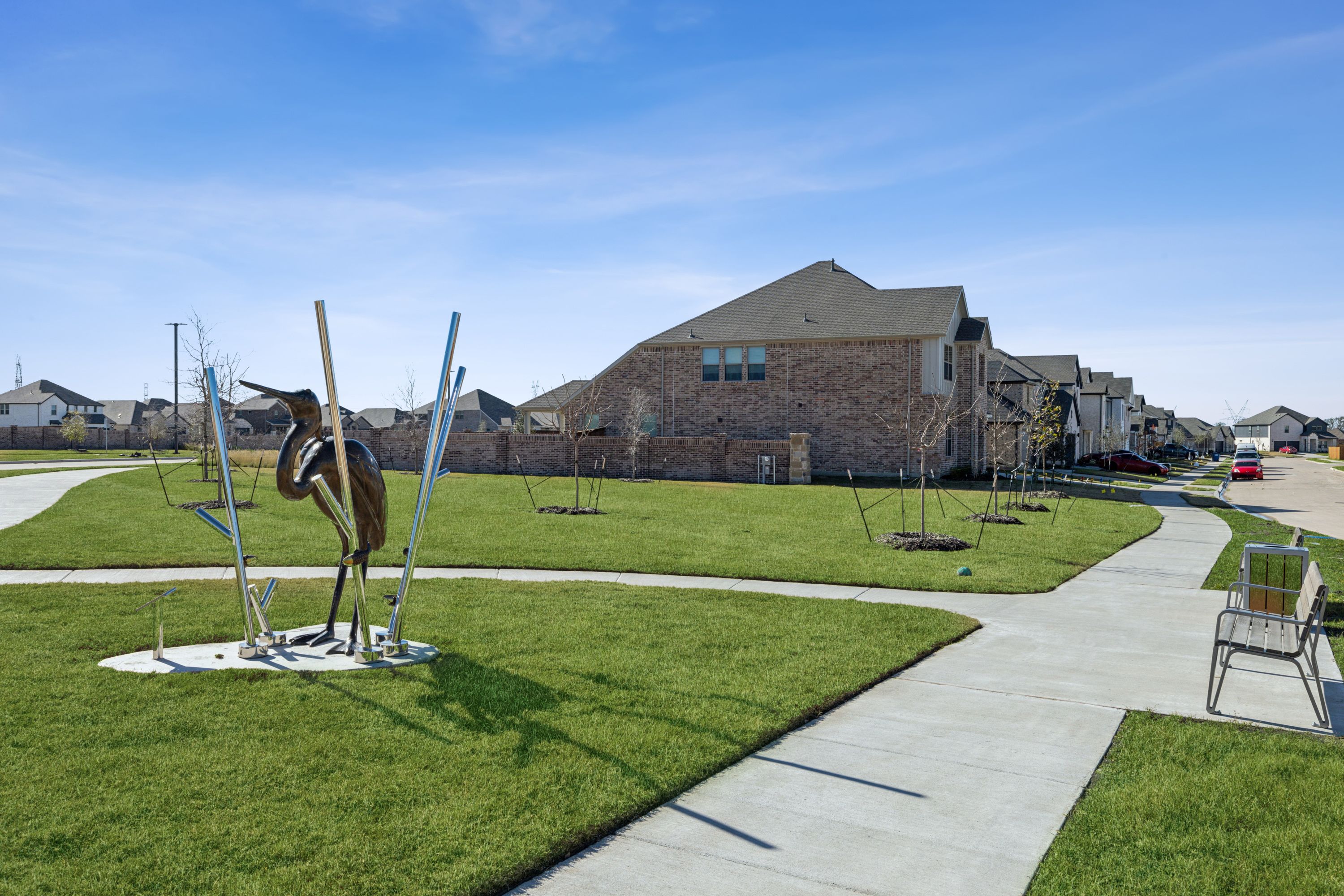 Community art structures and greenspace
