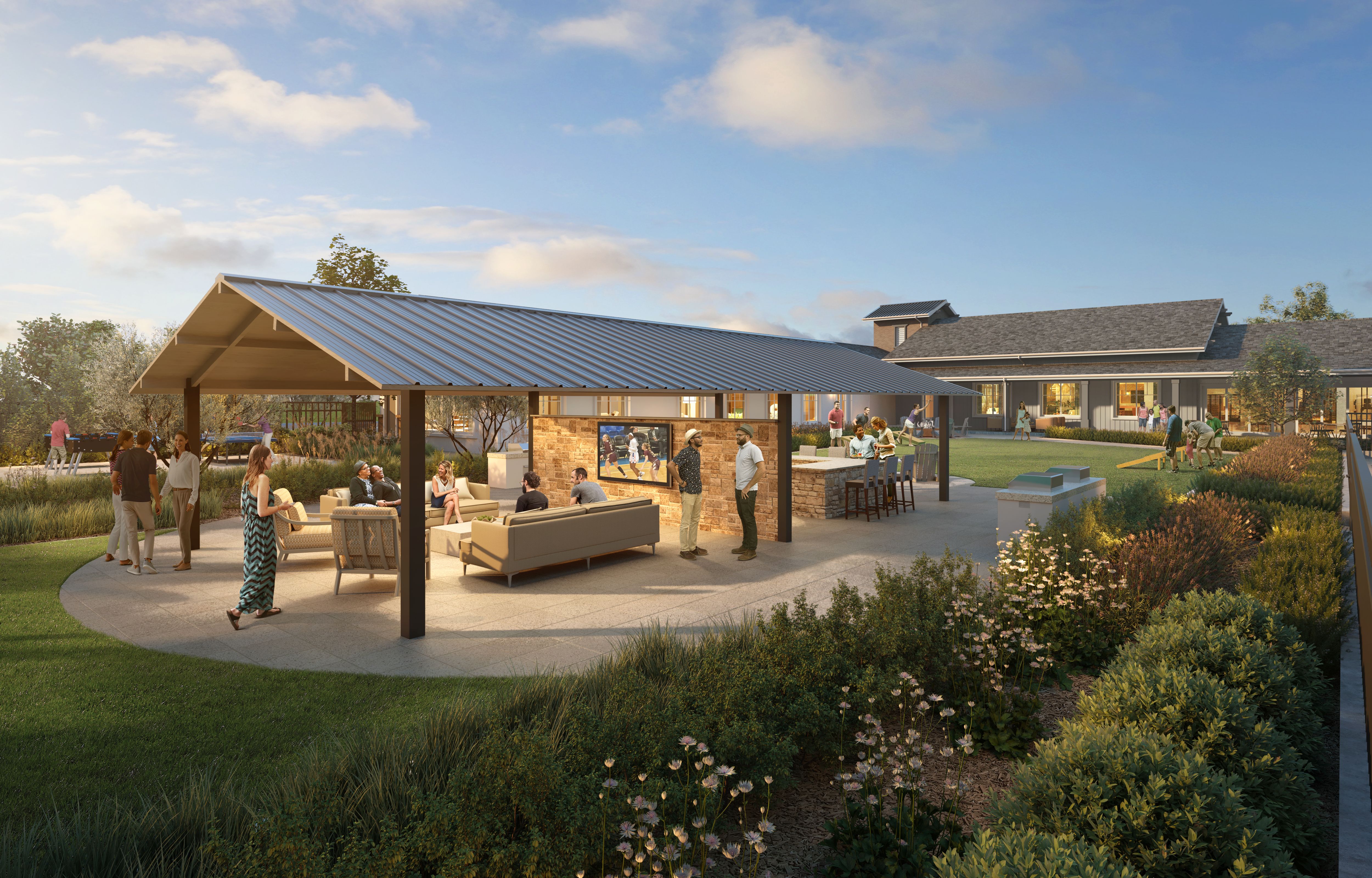 Farmhouse Rear Rendering
