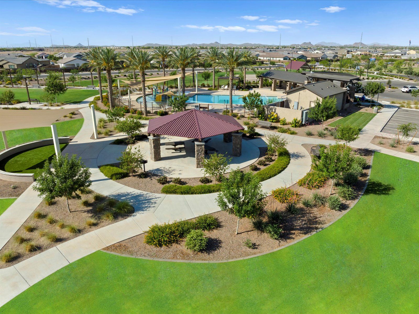 Amenity drone view at Bella Vista Farms