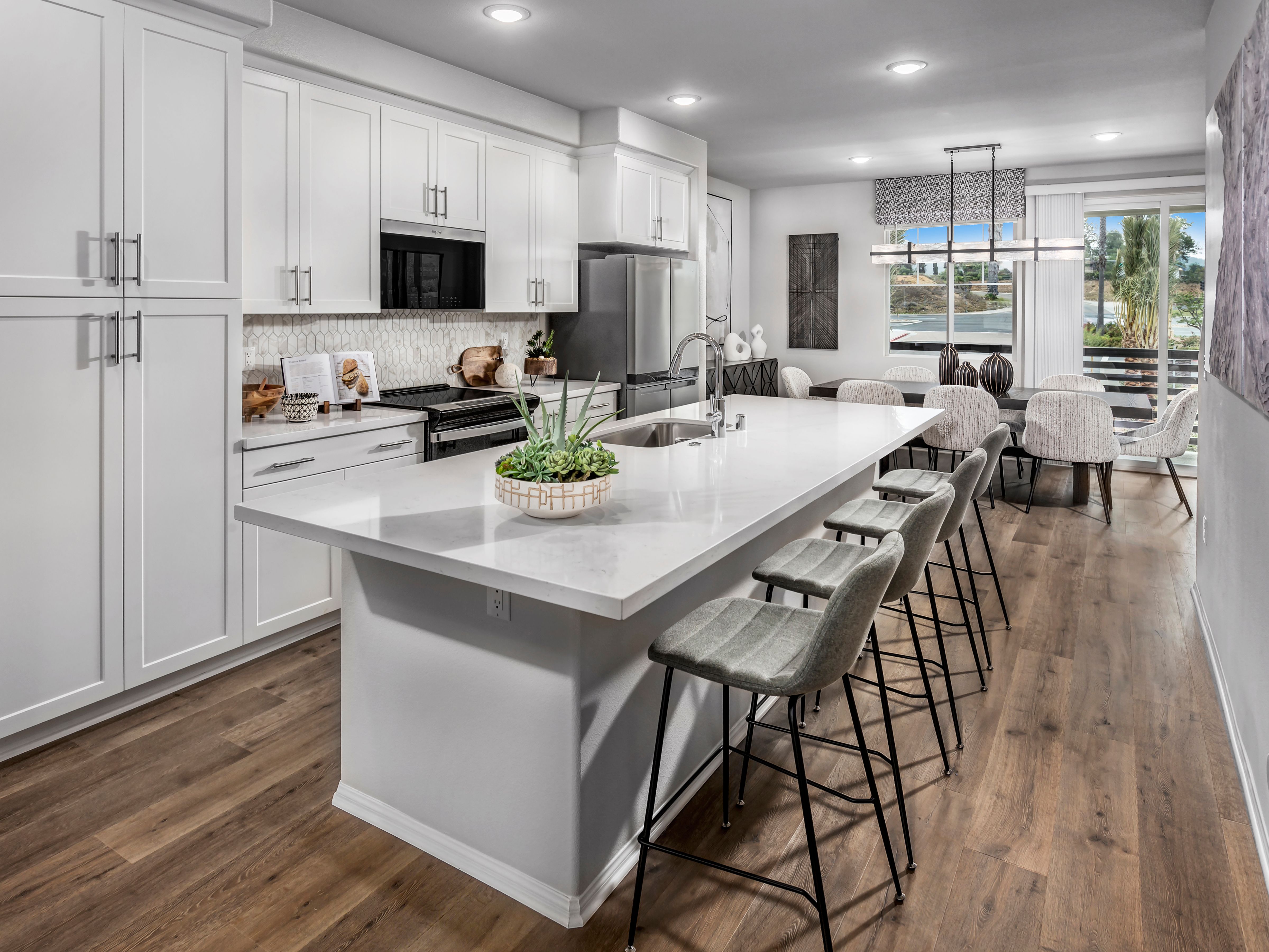 Spacious, chef-inspired kitchens fully equipped with a suite of Whirlpool® appliances.