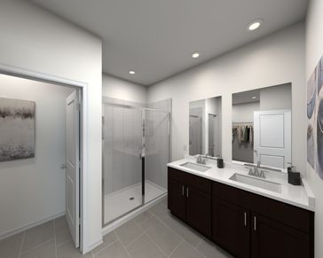 Primary bathroom in the Sawyer floorplan