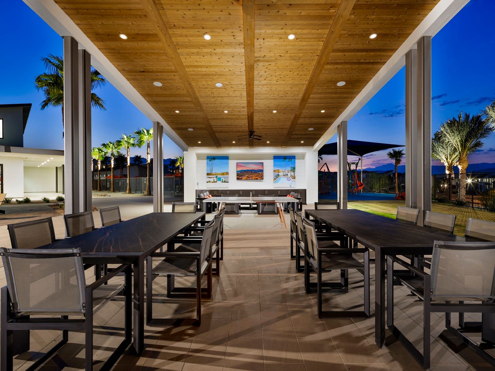 Plenty of outdoor seating perfect for poolside meals or game nights under the stars.