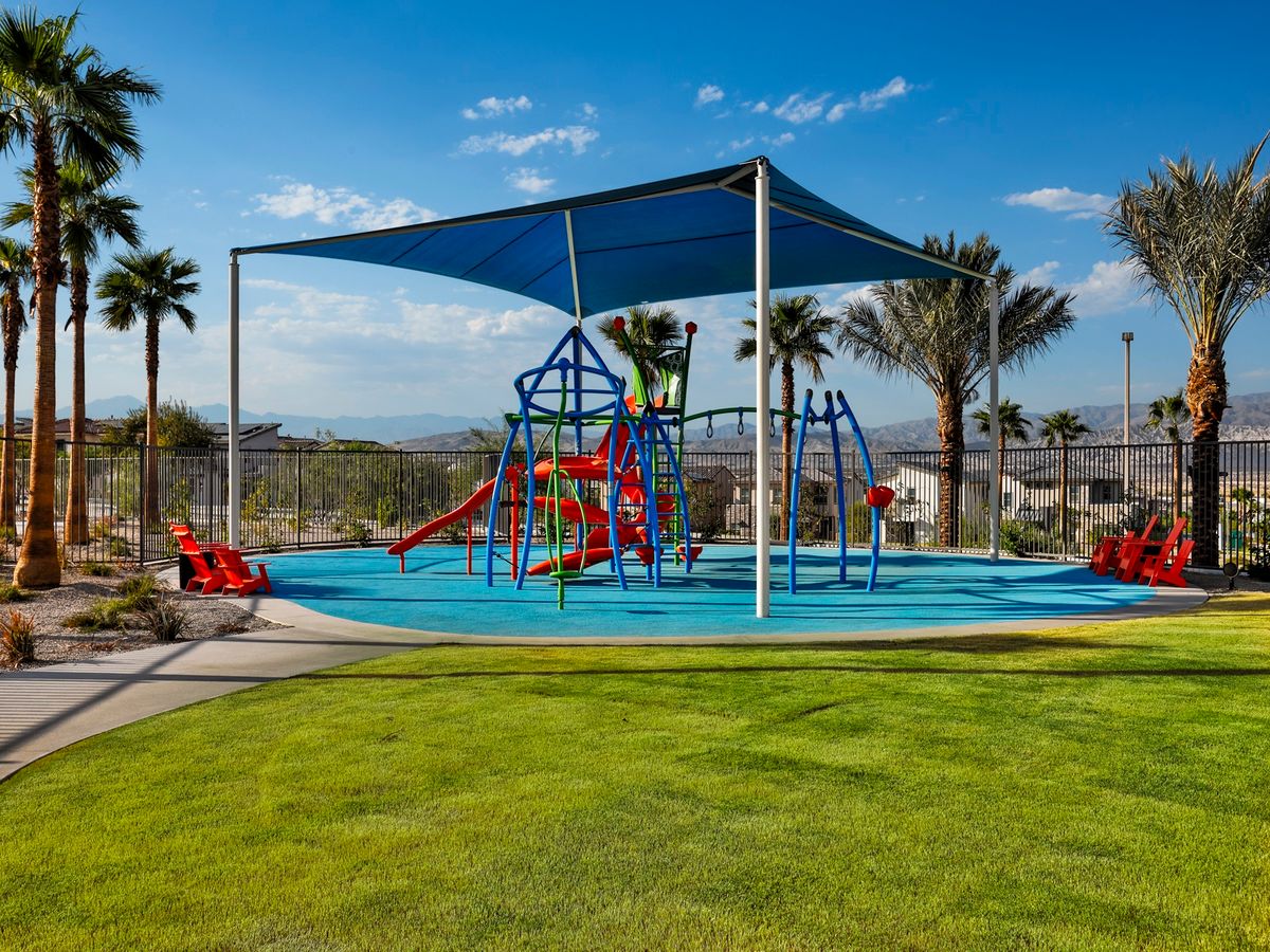 The playground invites fun, imagination and outdoor adventure.