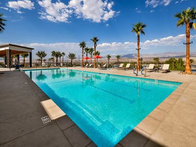 The lap pool offers a refined space to lounge, swim and unwind.