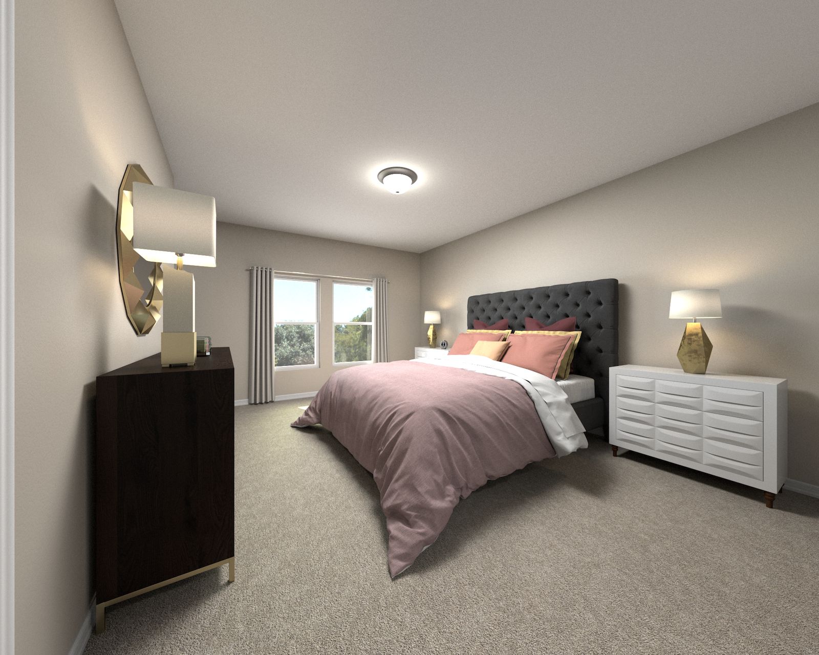 Primary bedroom in the Verona floorplan