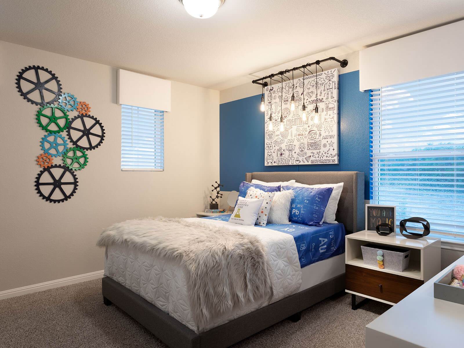 The Kessler floorplan has four secondary bedrooms.