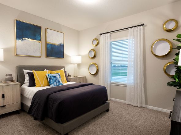 The Kessler floorplan has four secondary bedrooms.