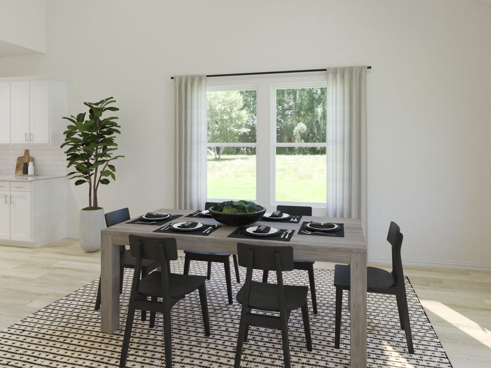 Enjoy dinners around the dining table