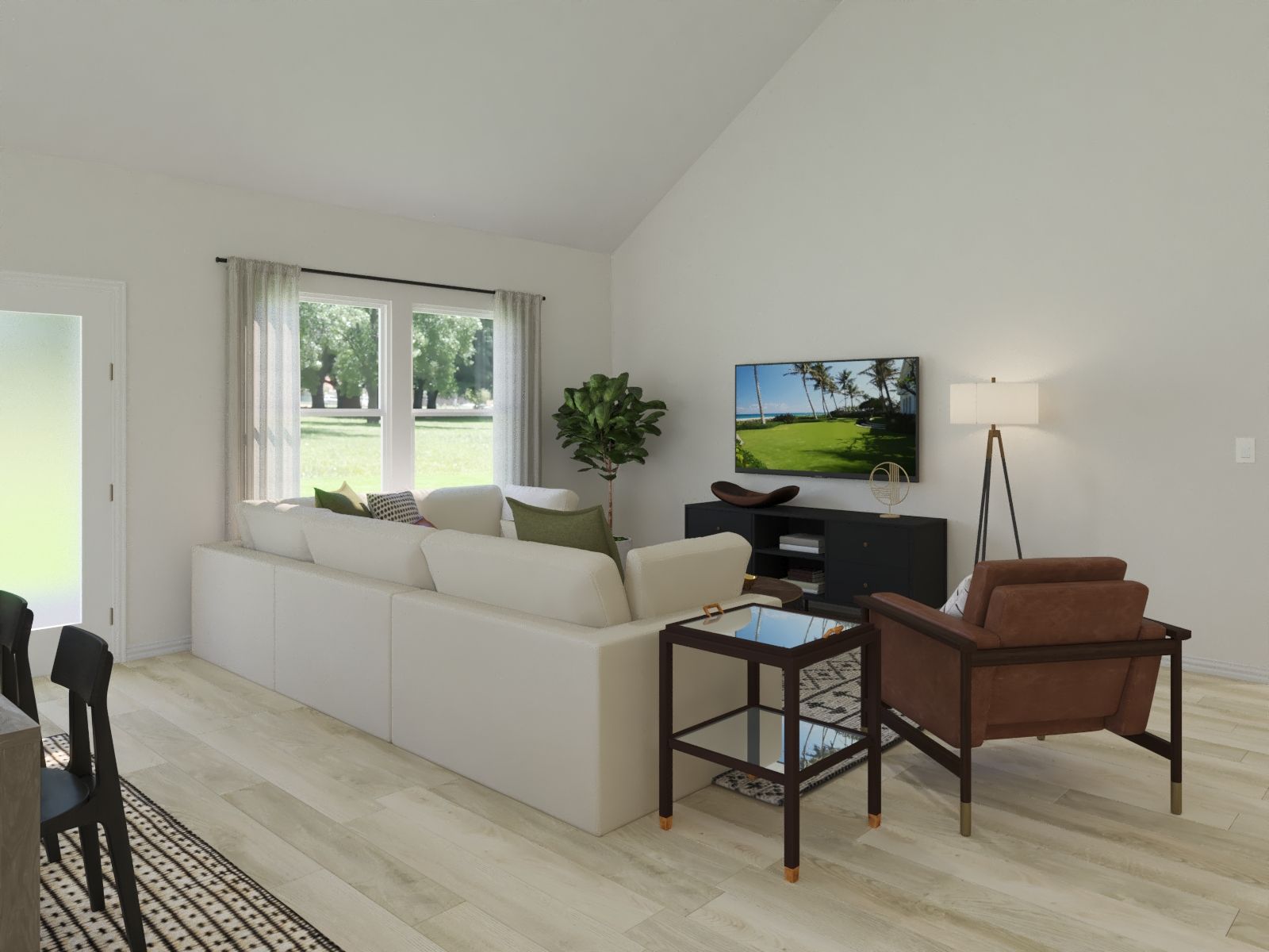 Relax after a long day in the cozy living room