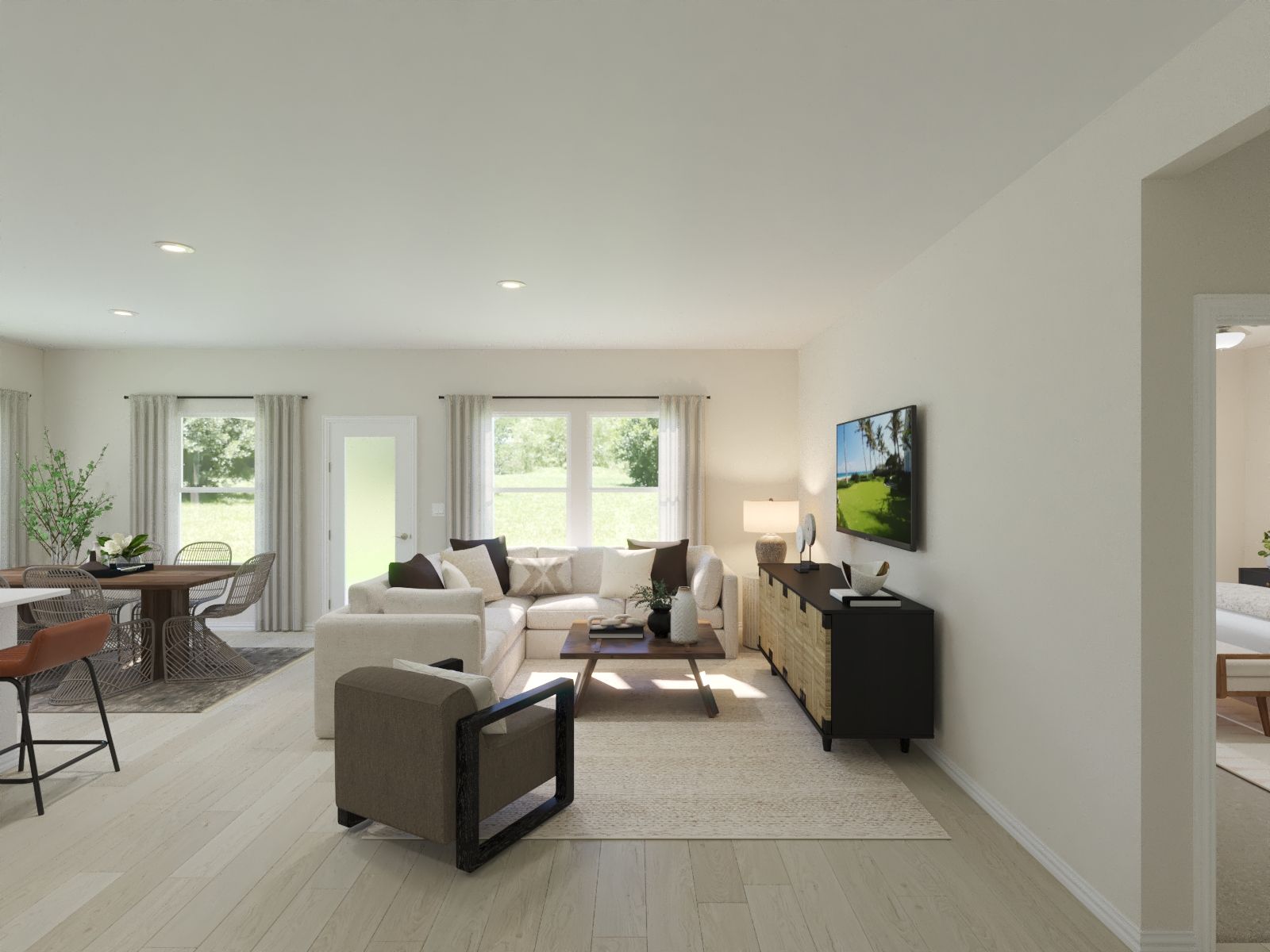 Relax after a long day in the cozy living room