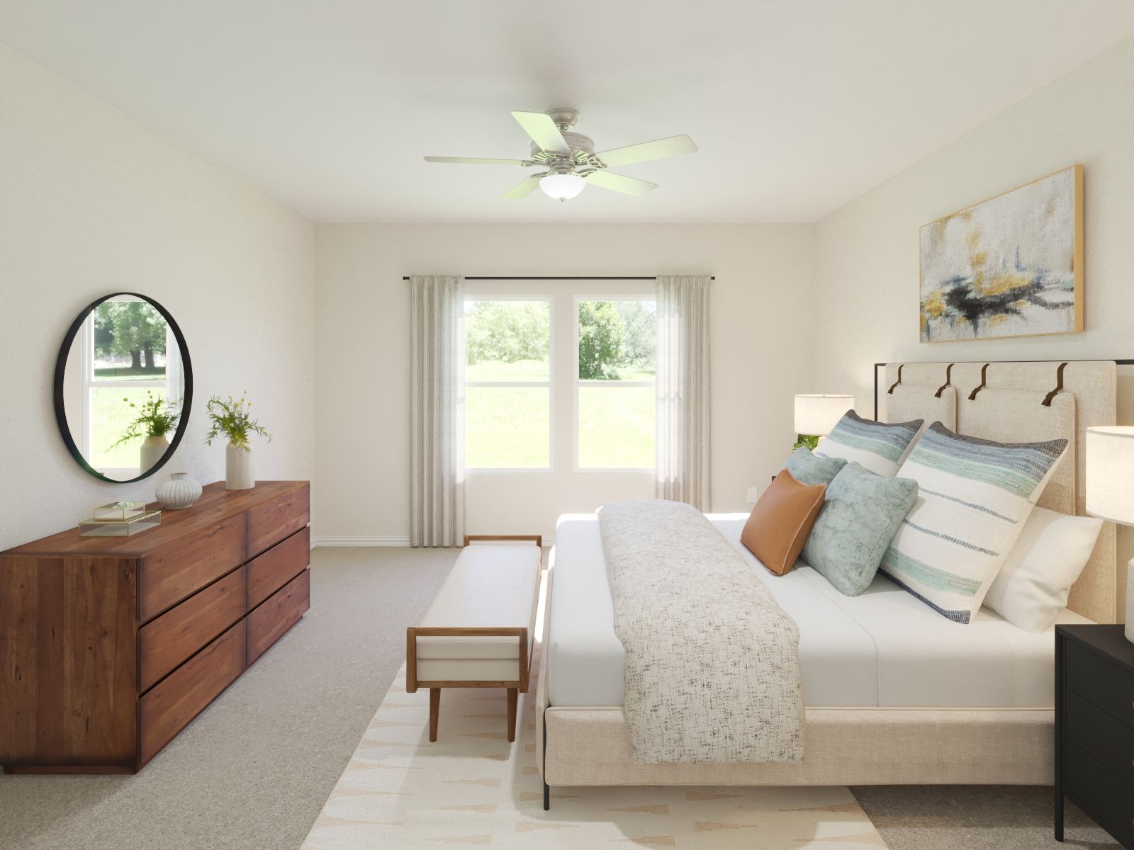 Downstairs primary suite offers privacy and tranquility