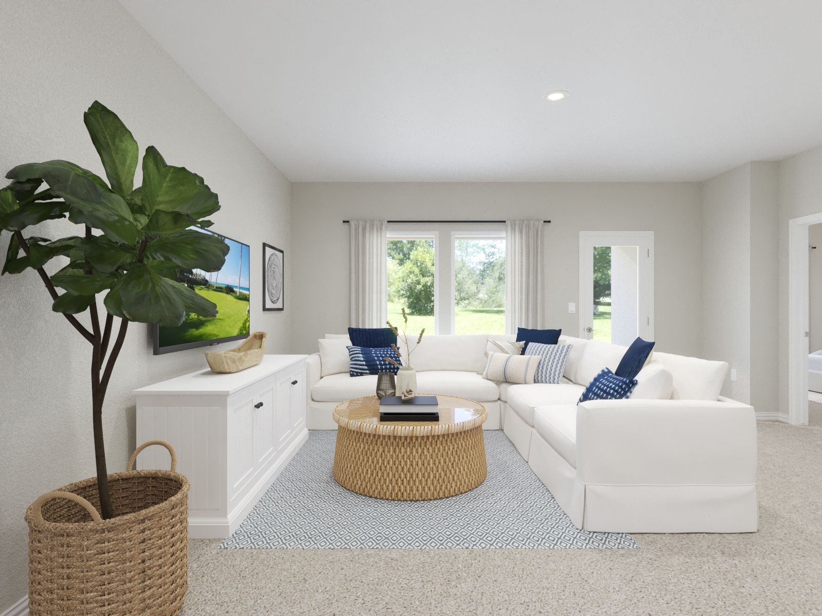 Relax after a long day in the cozy living room