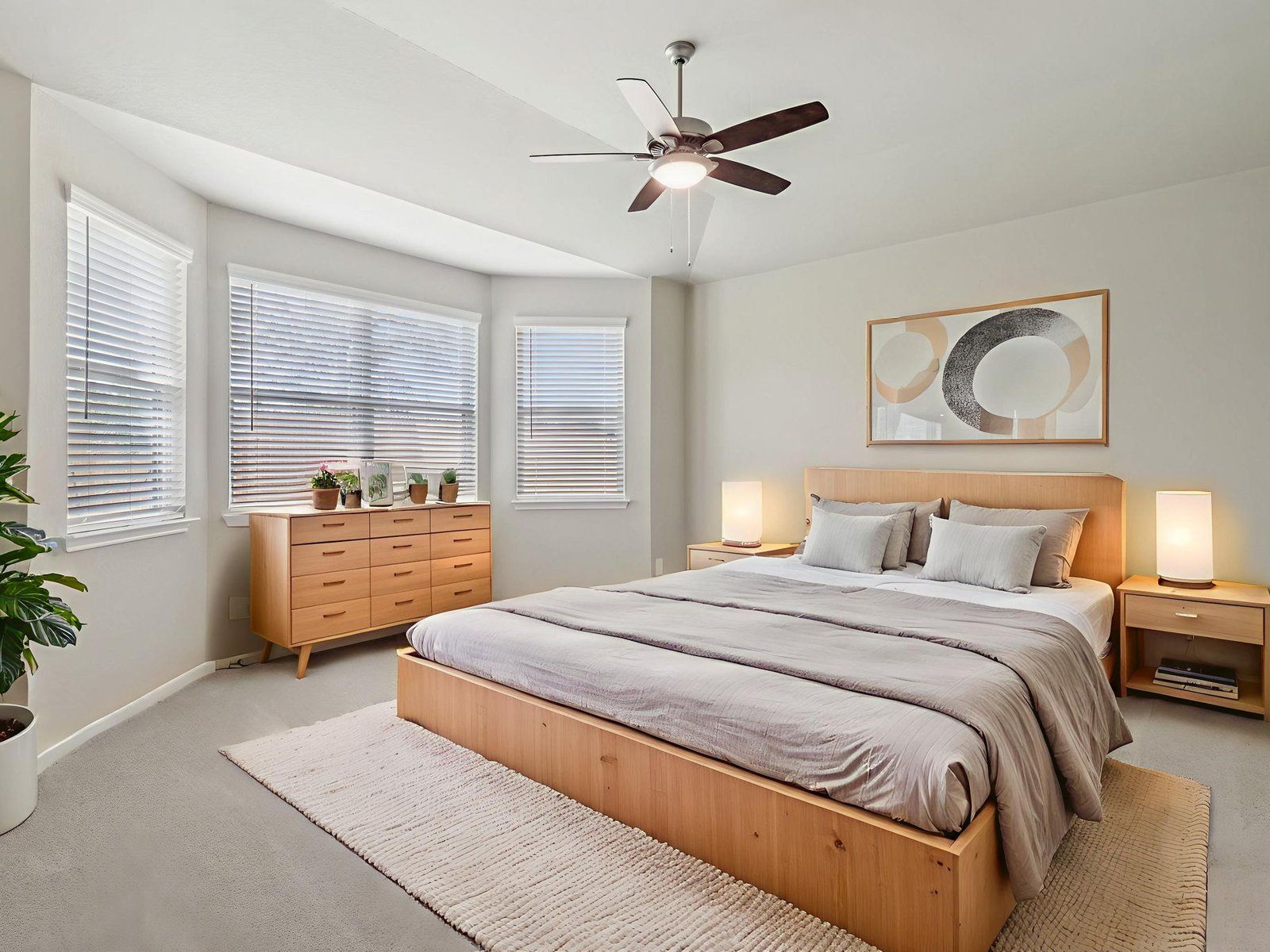 Virtually Staged Primary Suite