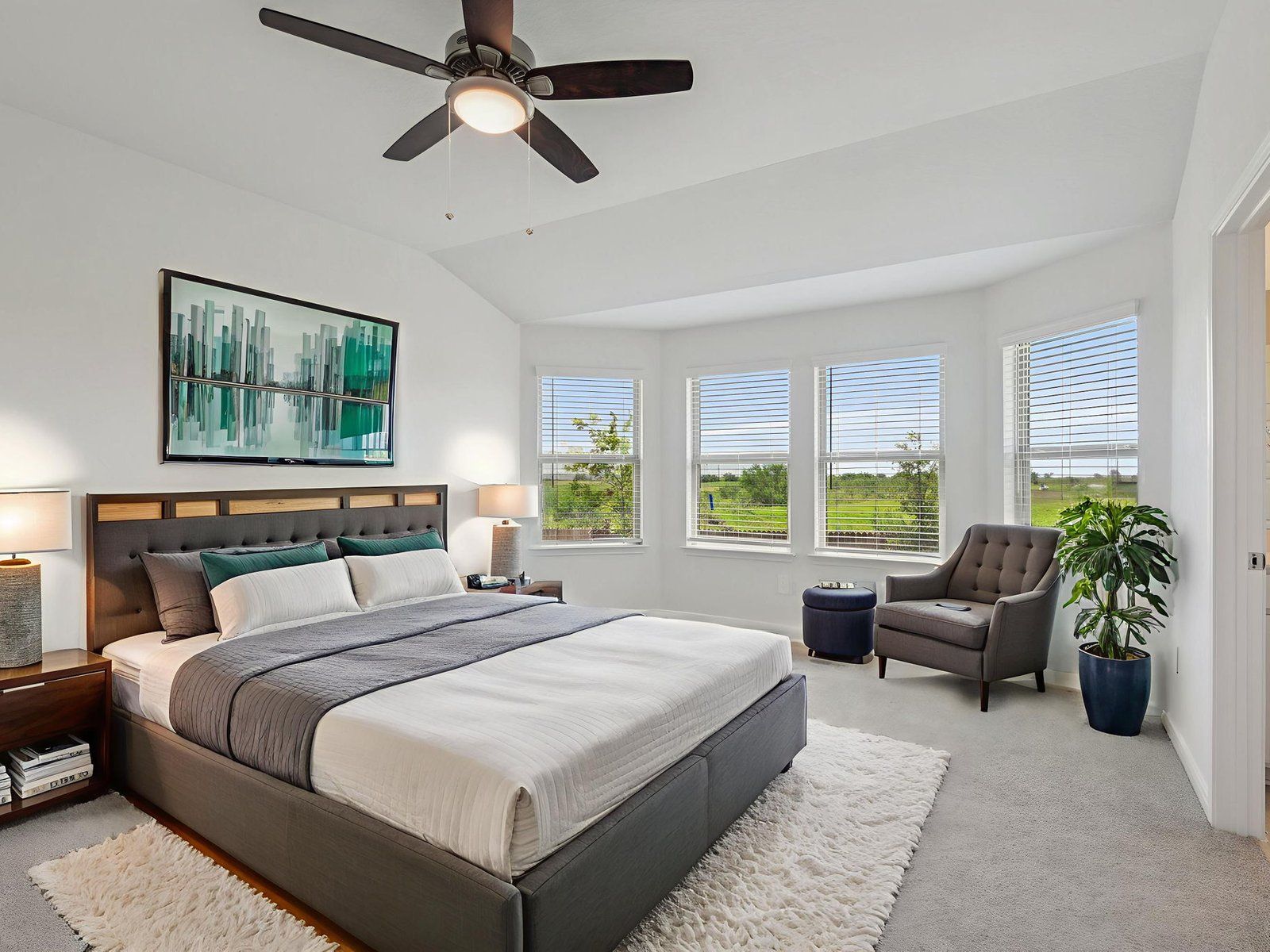 Virtually Staged Primary Suite