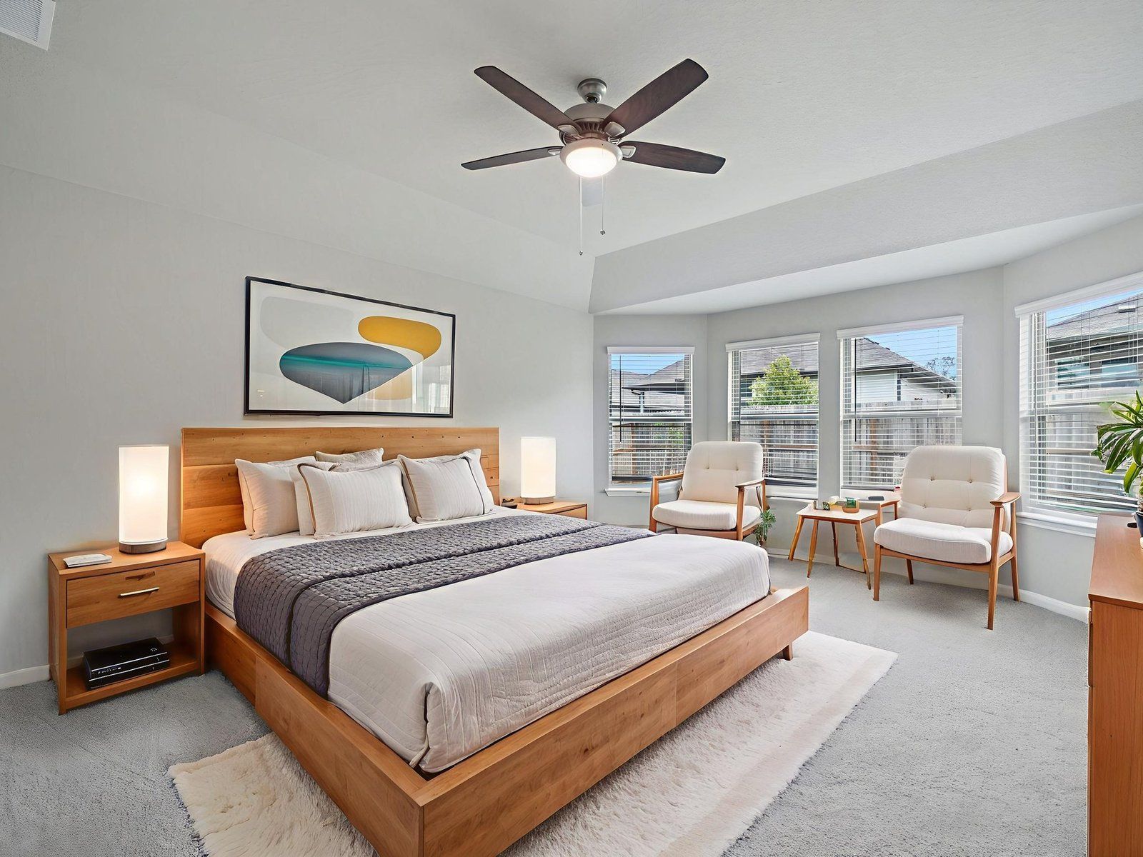 Virtually Staged Primary Suite
