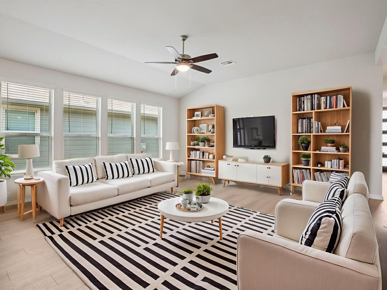 Virtually Staged Living Room
