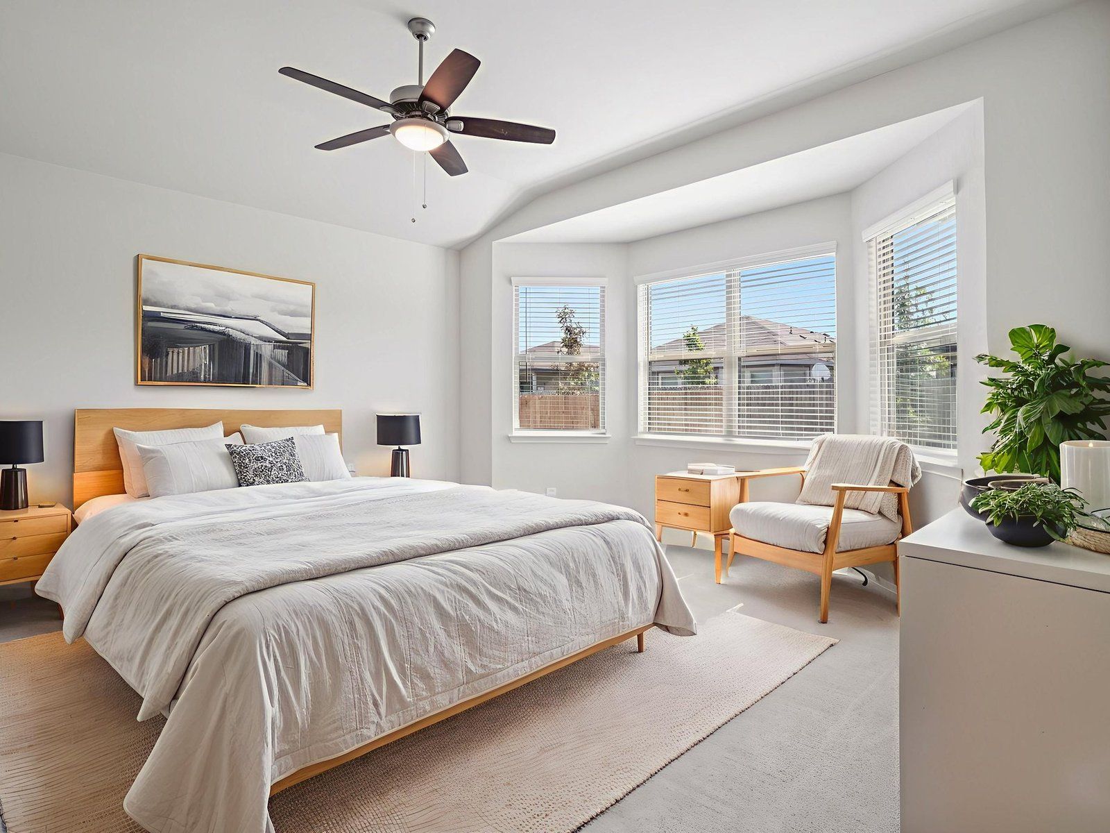 Virtually Staged Primary Suite