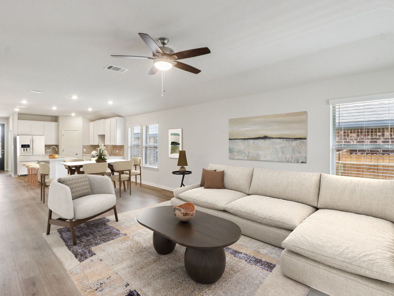 Virtually Staged Living Room