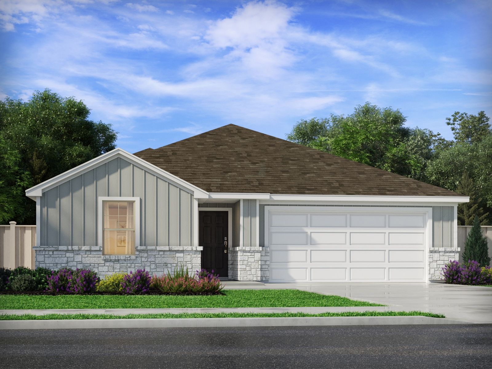 The Oleander (401) Floorplan O Elevation Rendering