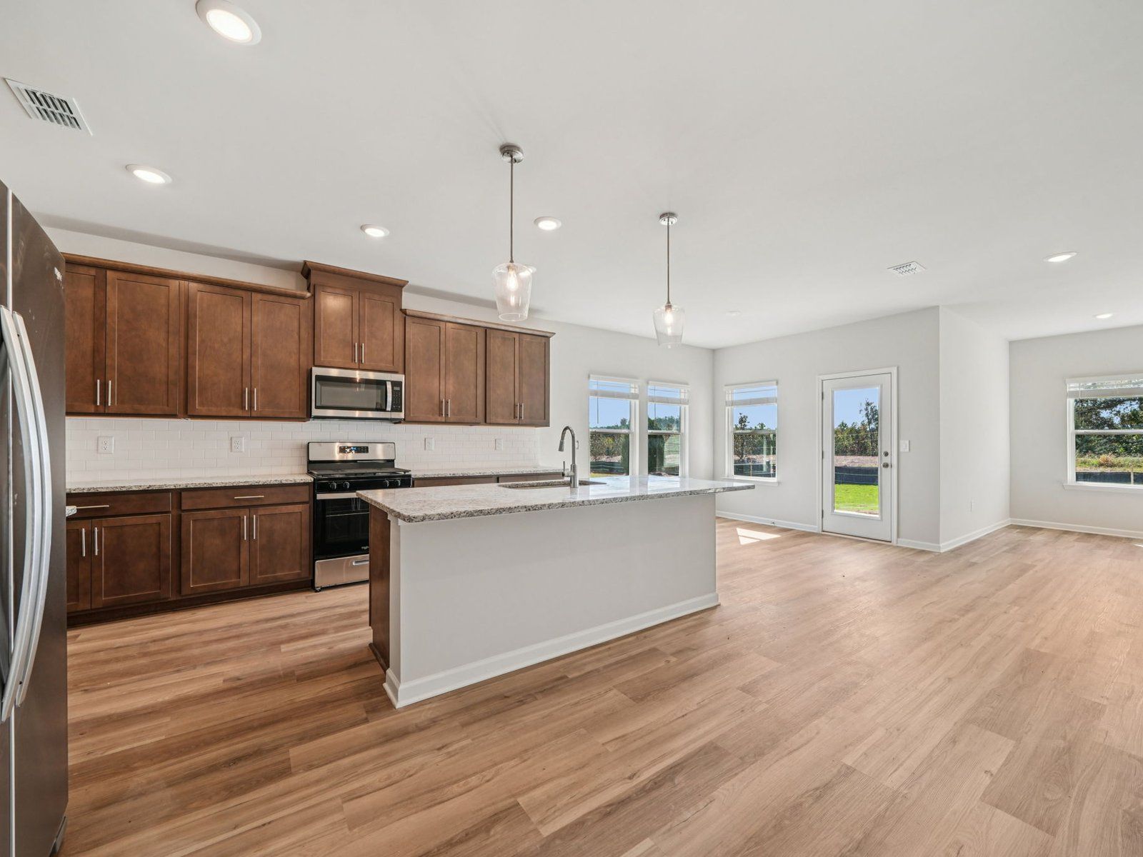 The Sherwood floorplan with the Charm Burlap interior package.