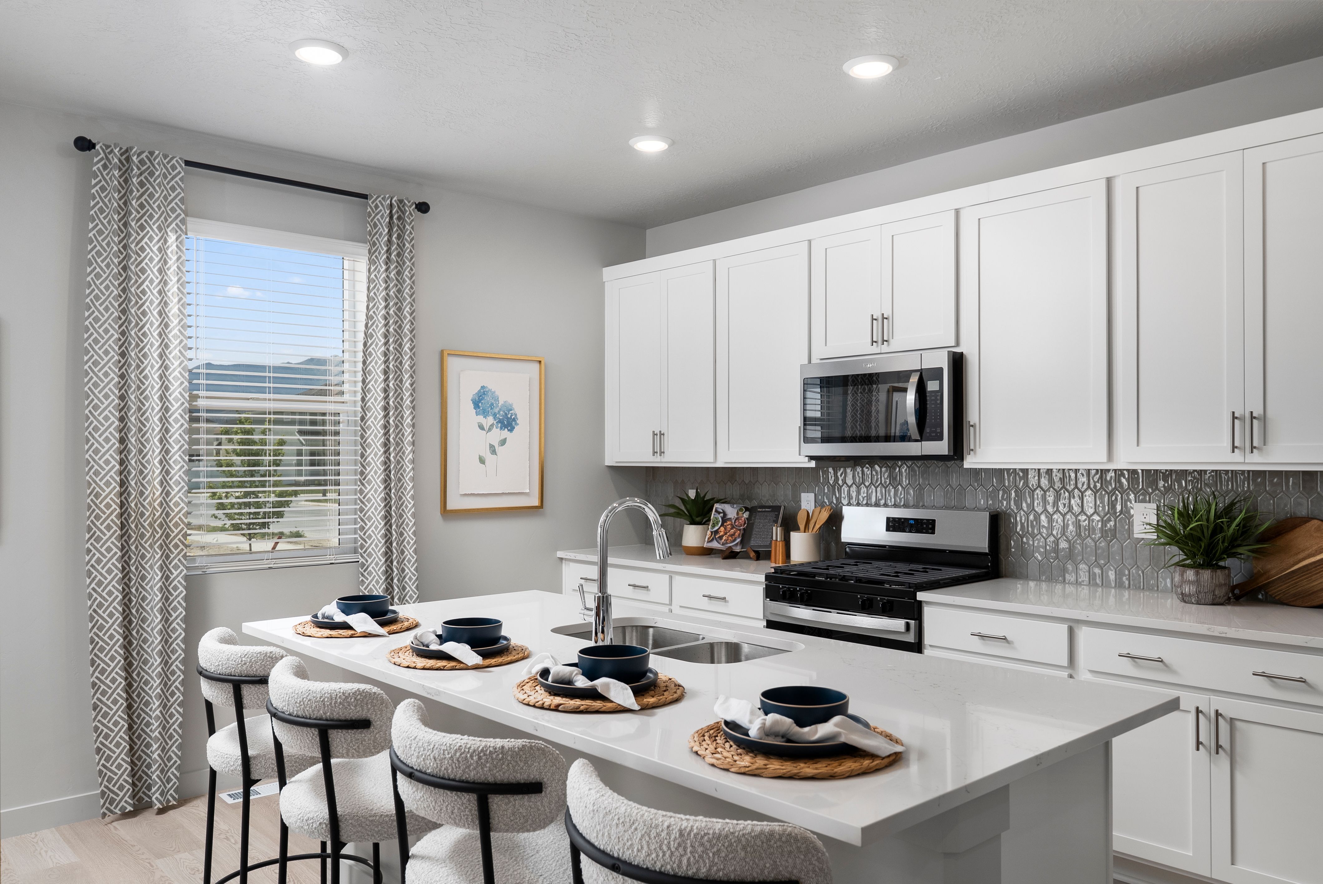 The Pine floorplan interior image taken at a Meritage Homes Community in Eagle Mountain, UT.