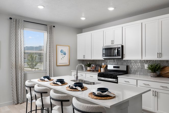 The Pine floorplan interior image taken at a Meritage Homes Community in Eagle Mountain, UT.