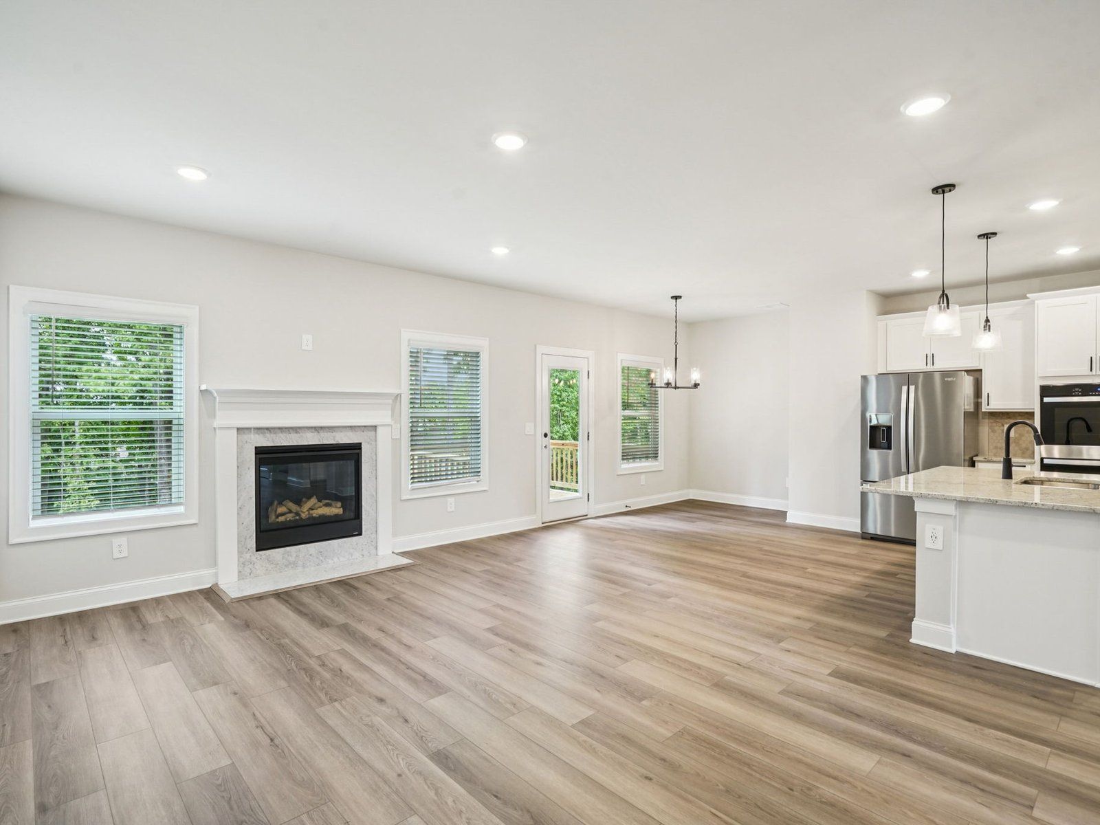 The Chatham Basement floorplan with the Clarity Linen interior package.