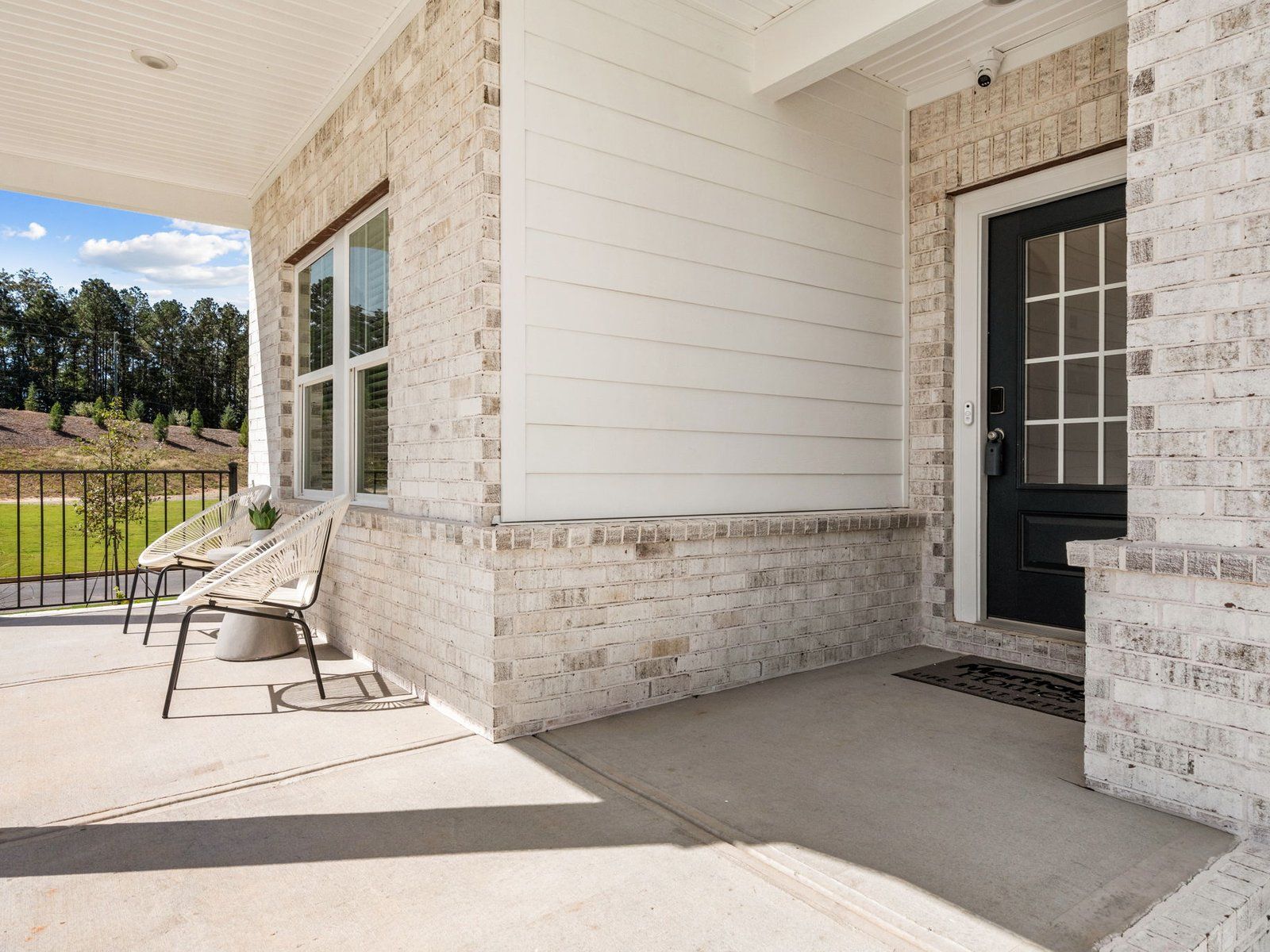 Enjoy your morning coffee on the outdoor front patio.